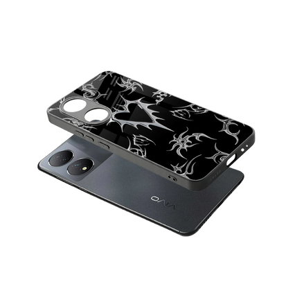 Metallic Love sleek Vivo-y100 cover with tempered glass back and TPU edges