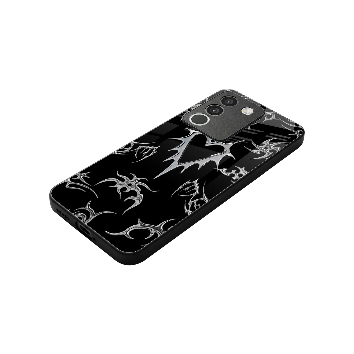 Metallic Love stylish phone case for vivo y200 5g | glossy glass and slim fit