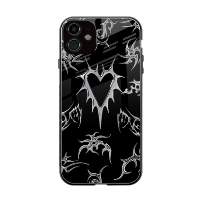 Metallic Love back phone cover | glass case for iphone 11