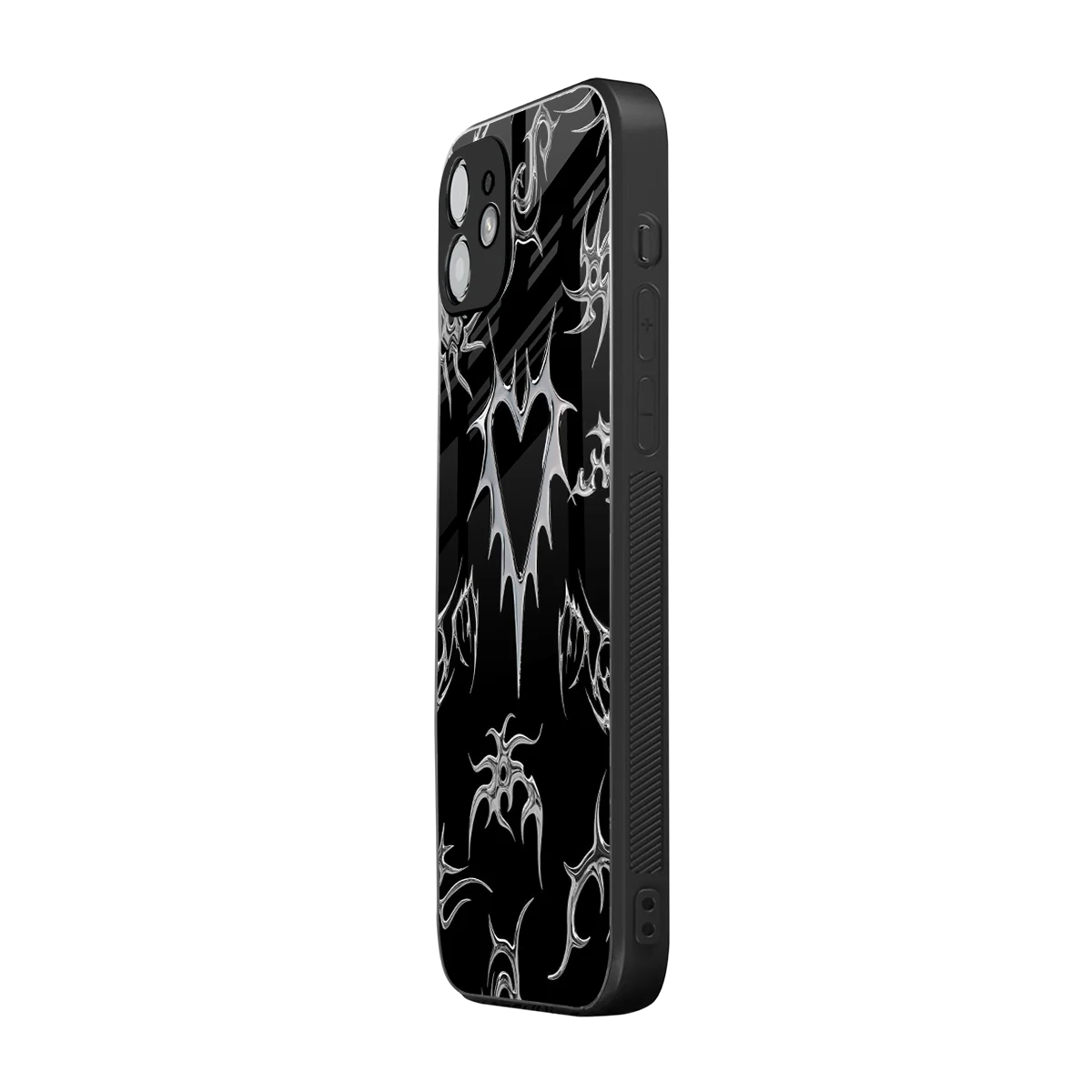 Metallic Love iphone 12 mobile cover | shockproof glass phone case
