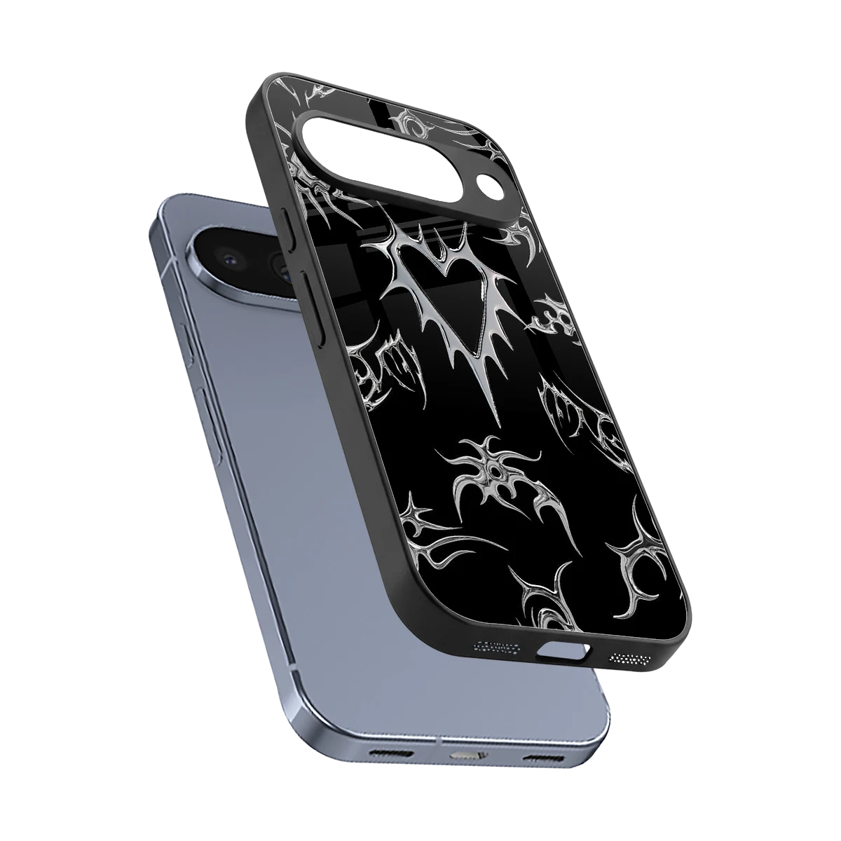 Metallic Love sleek google pixel 10 cover with tempered glass back and TPU edges