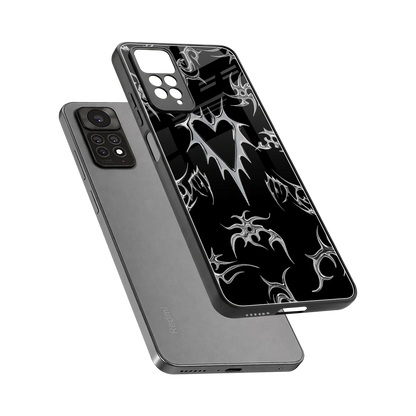 Metallic Love sleek redmi note 11 pro cover with tempered glass back and TPU edges