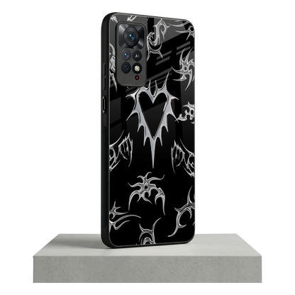 Metallic Love redmi note 11 pro mobile cover | shockproof glass phone case
