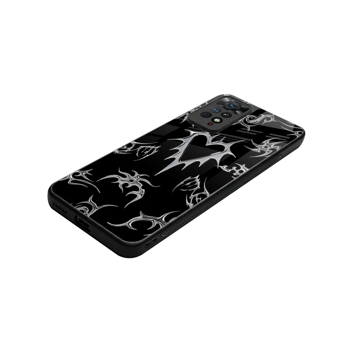 Metallic Love stylish phone case for redmi note 11 pro | glossy glass and slim fit