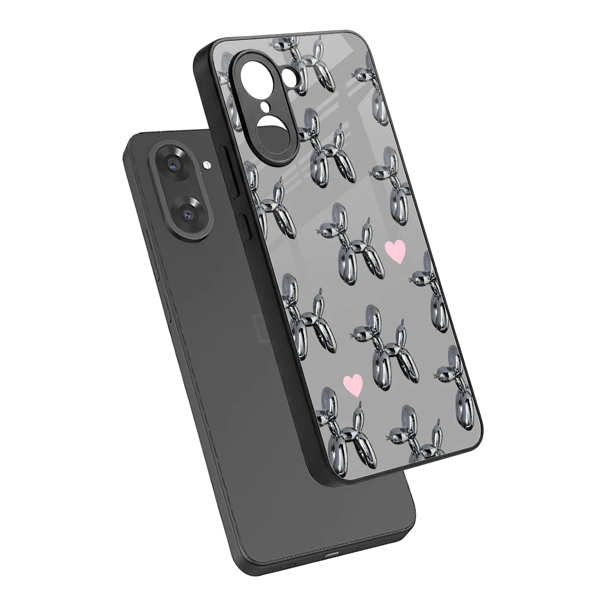 Metallic Pup sleek oneplus nord ce5 5g cover with tempered glass back and TPU edges