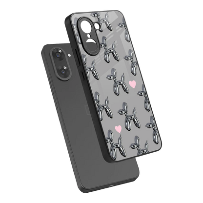 Metallic Pup sleek oneplus nord ce5 5g cover with tempered glass back and TPU edges