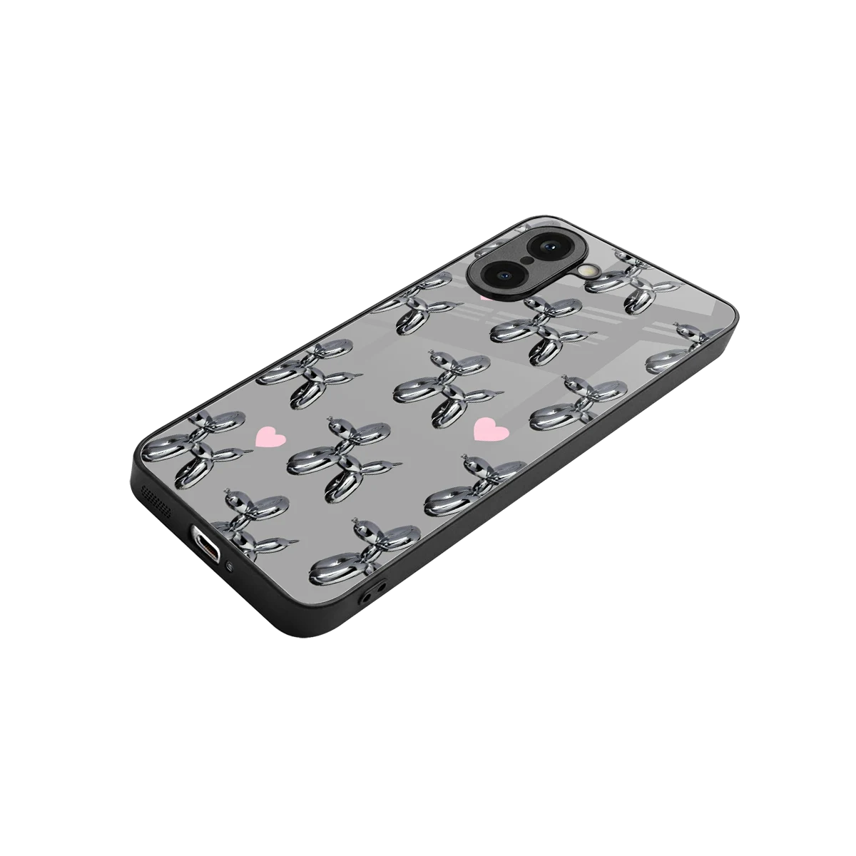 Metallic Pup stylish phone case for oneplus nord ce5 5g | glossy glass and slim fit