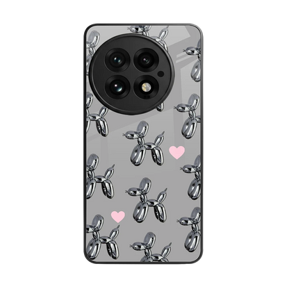Metallic Pup back phone cover | glass case for oneplus 13