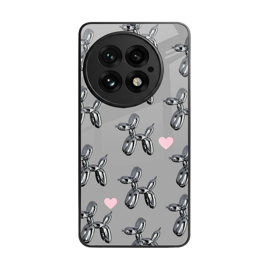 Metallic Pup back phone cover | glass case for oneplus 13