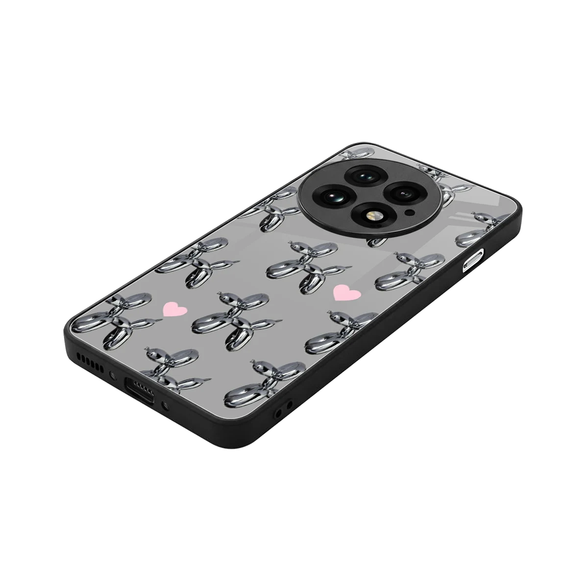 Metallic Pup stylish phone case for oneplus 13 | glossy glass and slim fit