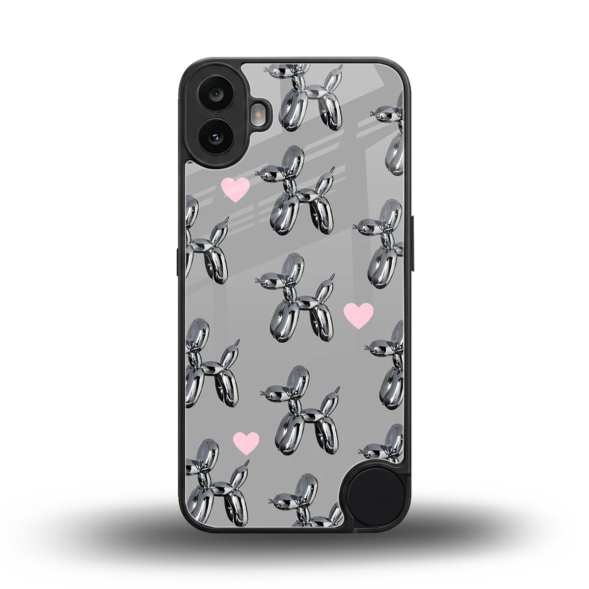 Metallic Pup back phone cover | glass case for cmf nothing phone 1