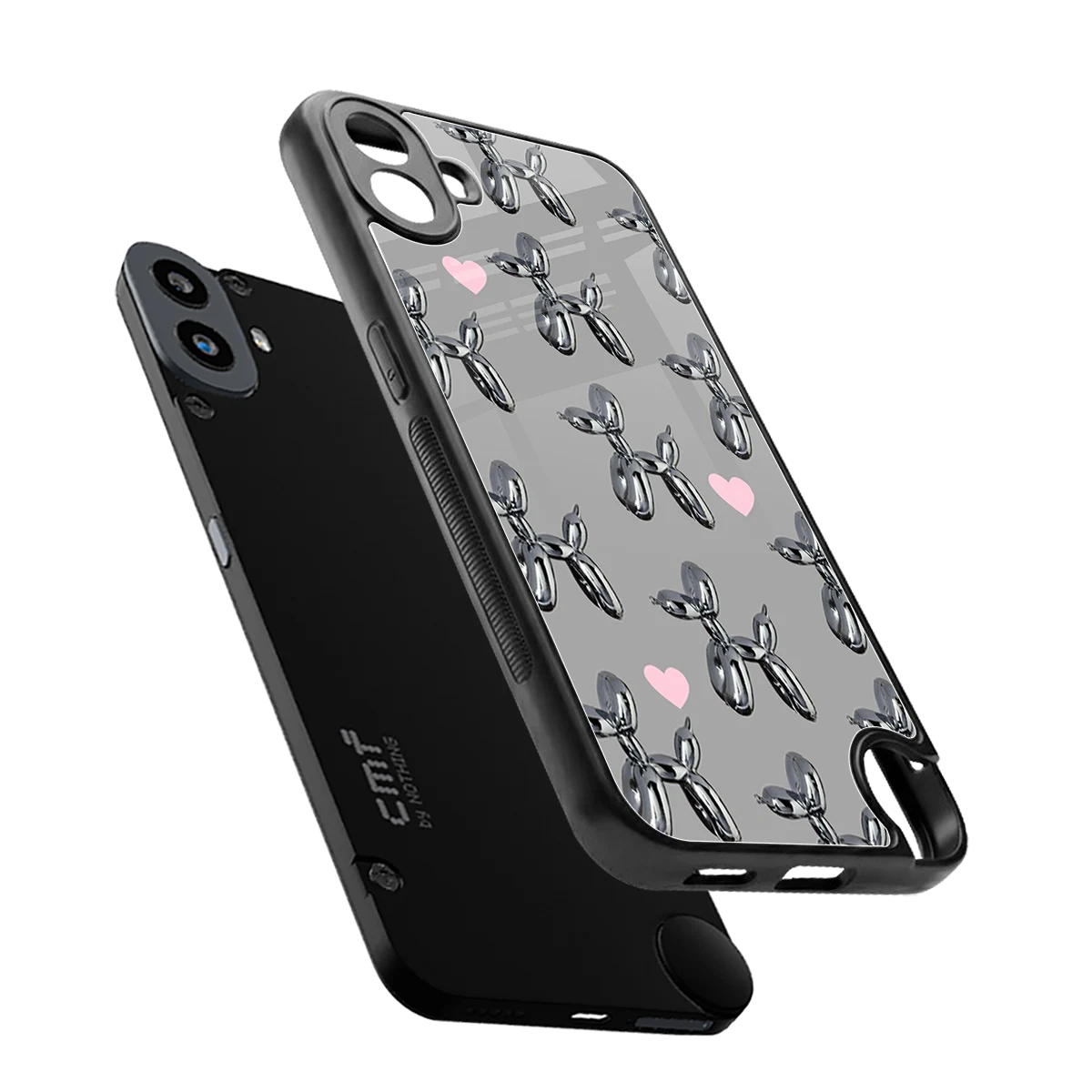 Metallic Pup sleek cmf nothing phone 1 cover with tempered glass back and TPU edges