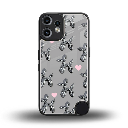 Metallic Pup back phone cover | glass case for cmf nothing phone 2 pro
