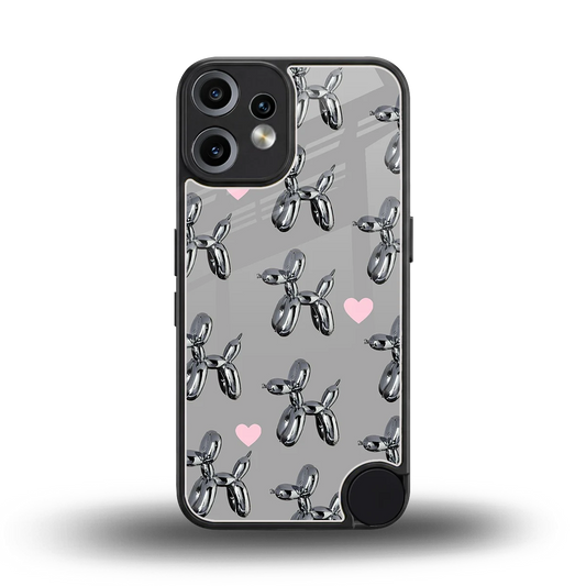 Metallic Pup back phone cover | glass case for cmf nothing phone 2 pro