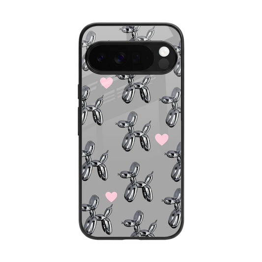Metallic Pup back phone cover | glass case for google pixel 10 pro xl