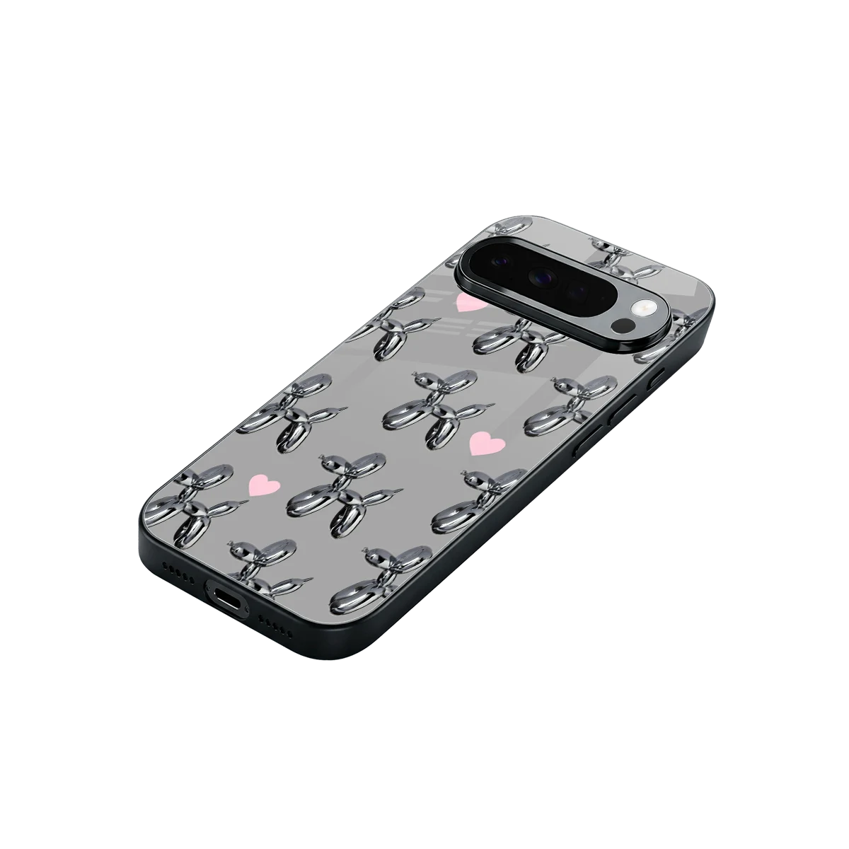 Metallic Pup stylish phone case for google pixel 10 pro xl | glossy glass and slim fit
