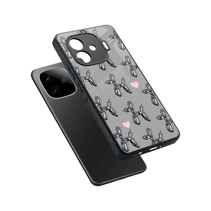 Metallic Pup sleek iqoo neo 10r 5g cover with tempered glass back and TPU edges