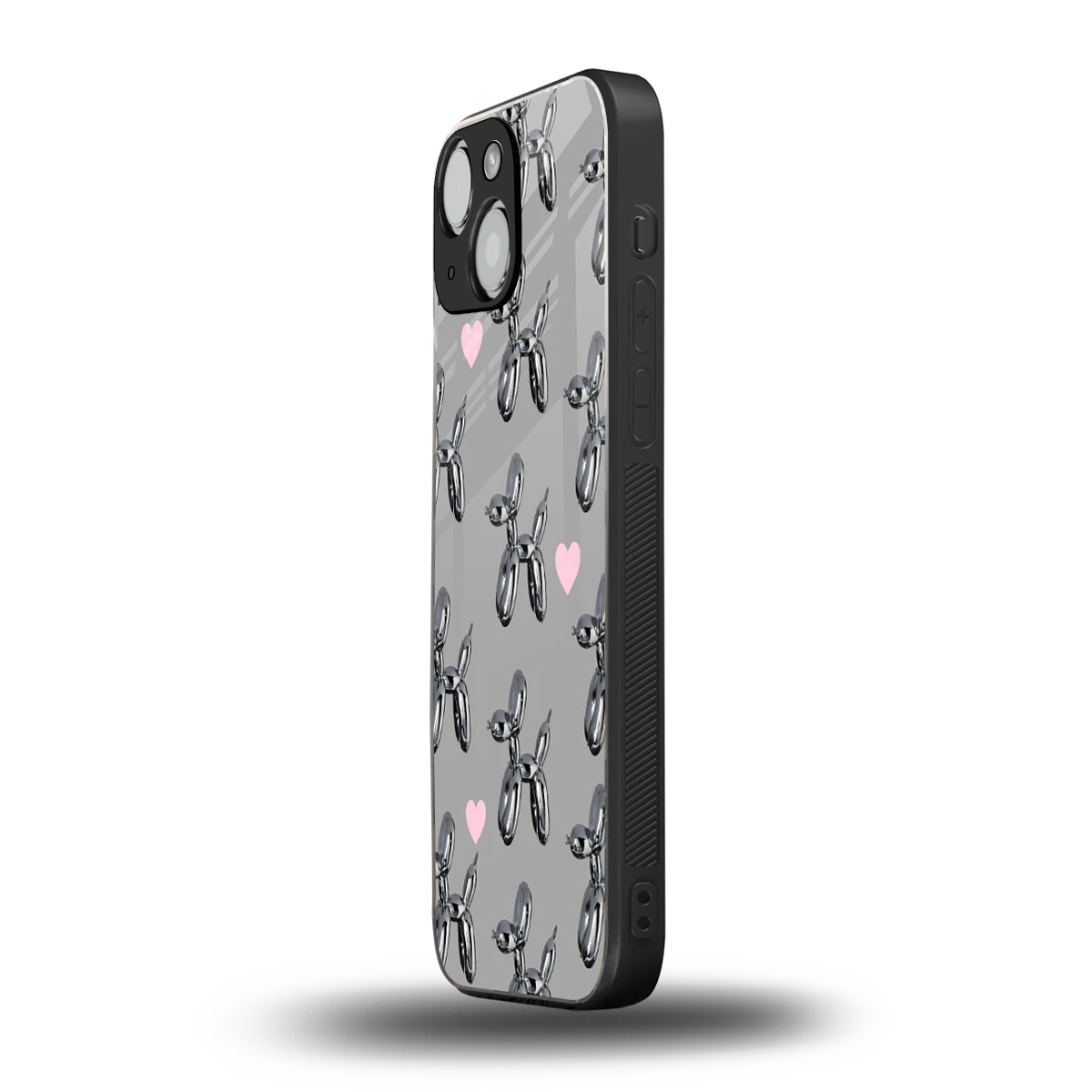 Metallic Pup iphone 13 mini mobile cover | shockproof glass phone case