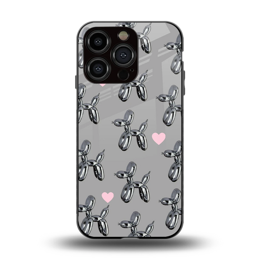Metallic Pup back phone cover | glass case for iphone 11 pro