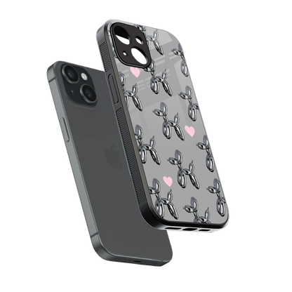 Metallic Pup sleek iphone 13 cover with tempered glass back and TPU edges