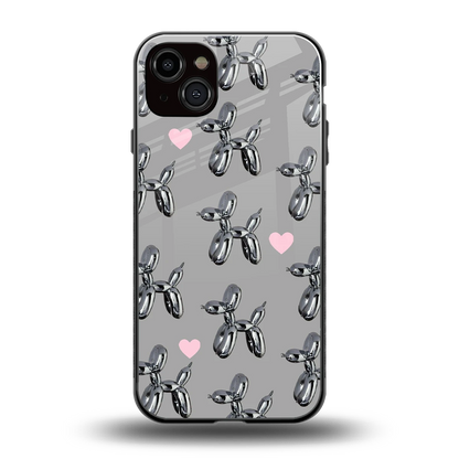 Metallic Pup back phone cover | glass case for iphone 14 plus