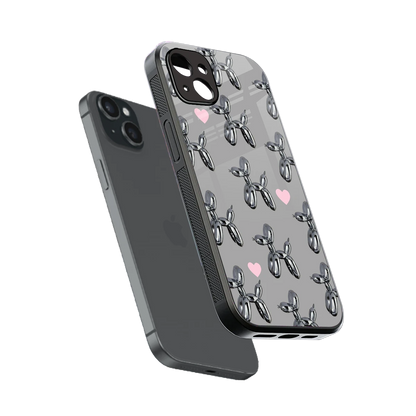 Metallic Pup sleek iphone 14 plus cover with tempered glass back and TPU edges