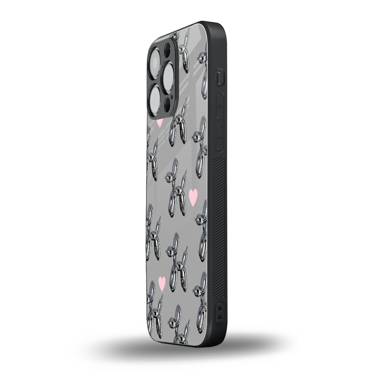 Metallic Pup iphone 15 pro max mobile cover | shockproof glass phone case