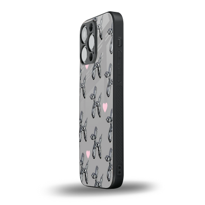 Metallic Pup iphone 15 pro max mobile cover | shockproof glass phone case