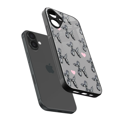 Metallic Pup sleek iphone 16 plus cover with tempered glass back and TPU edges