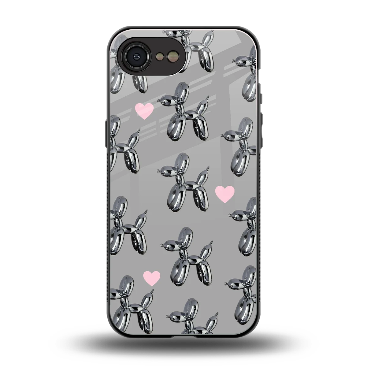 Metallic Pup back phone cover | glass case for iphone 17e