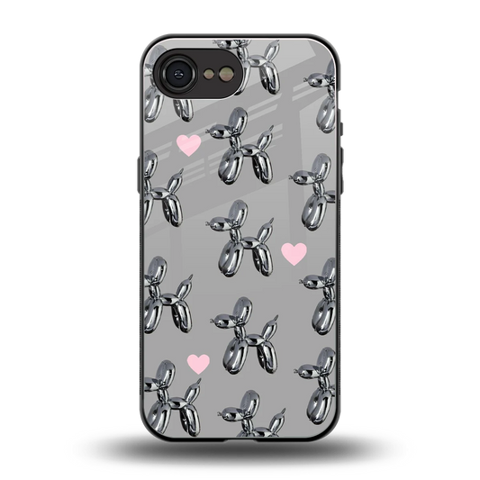 Metallic Pup back phone cover | glass case for iphone 17e