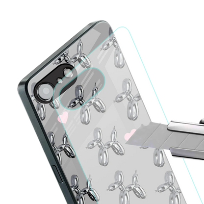 Metallic Pup stylish phone case for iphone 17e | glossy glass and slim fit