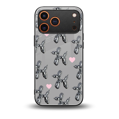 Metallic Pup back phone cover | glass case for iphone 17 pro max