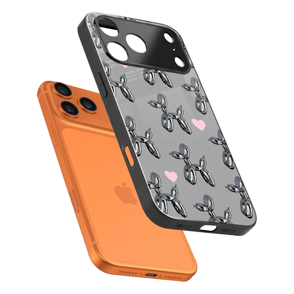 Metallic Pup sleek iphone 17 pro max cover with tempered glass back and TPU edges