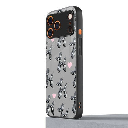 Metallic Pup iphone 17 pro max mobile cover | shockproof glass phone case