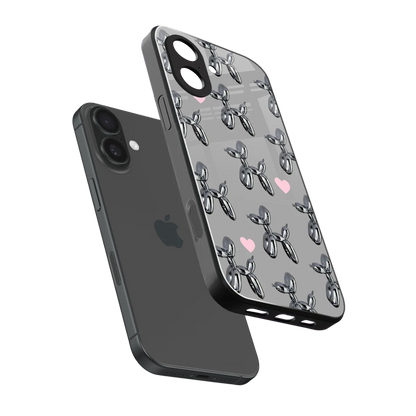 Metallic Pup sleek iphone 17 cover with tempered glass back and TPU edges