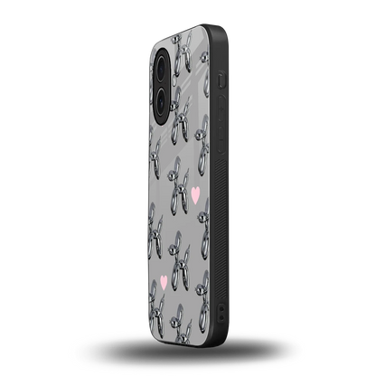 Metallic Pup iphone 17 mobile cover | shockproof glass phone case