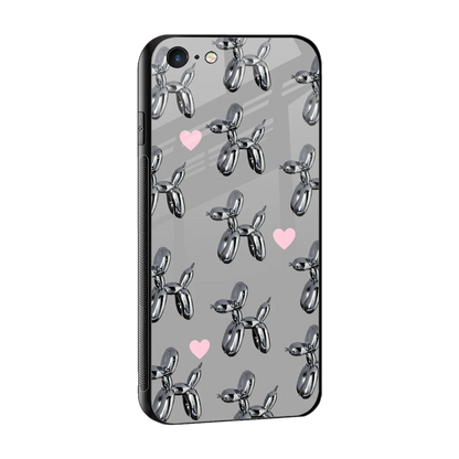 Metallic Pup sleek iphone 6s plus cover with tempered glass back and TPU edges