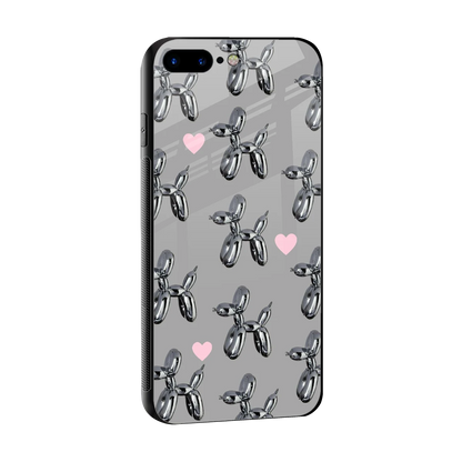 Metallic Pup sleek iphone 8 plus cover with tempered glass back and TPU edges
