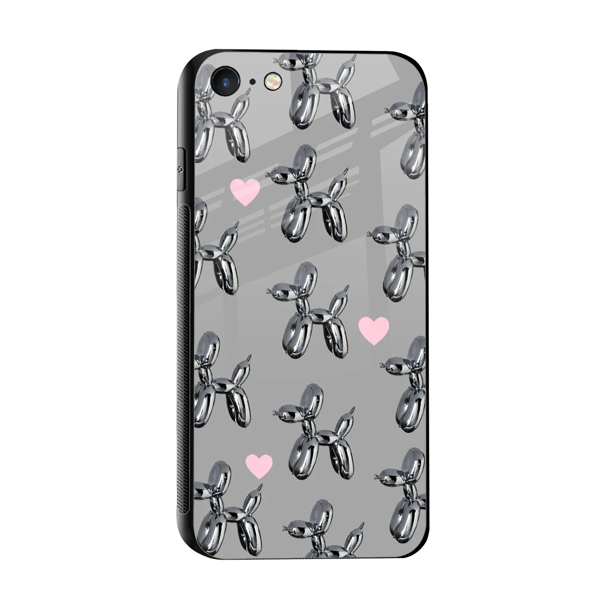 Metallic Pup sleek iphone 7 cover with tempered glass back and TPU edges