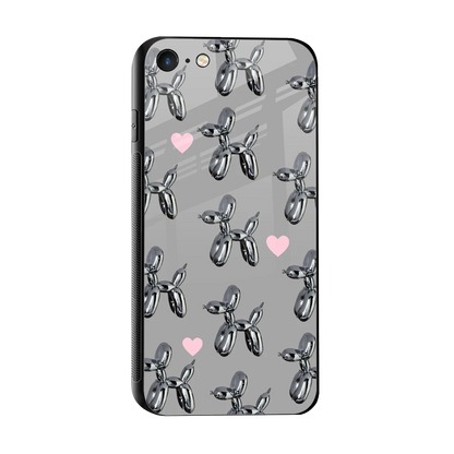 Metallic Pup sleek iphone 7 cover with tempered glass back and TPU edges
