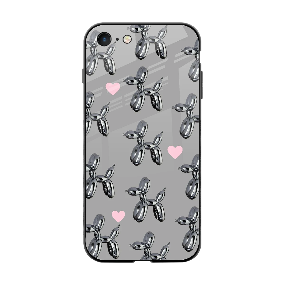 Metallic Pup back phone cover | glass case for iphone 7