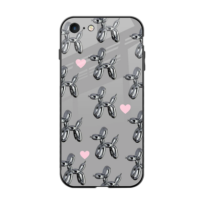 Metallic Pup back phone cover | glass case for iphone 7