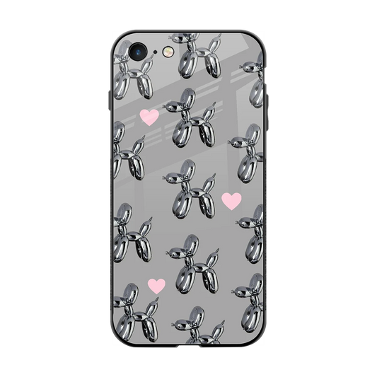 Metallic Pup back phone cover | glass case for iphone 7