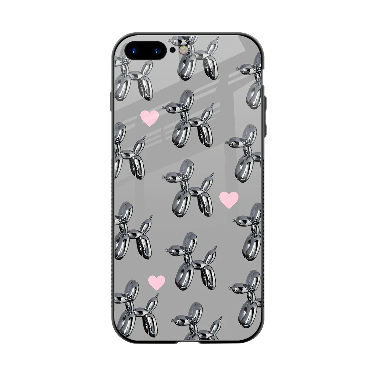 Metallic Pup back phone cover | glass case for iphone 8 plus