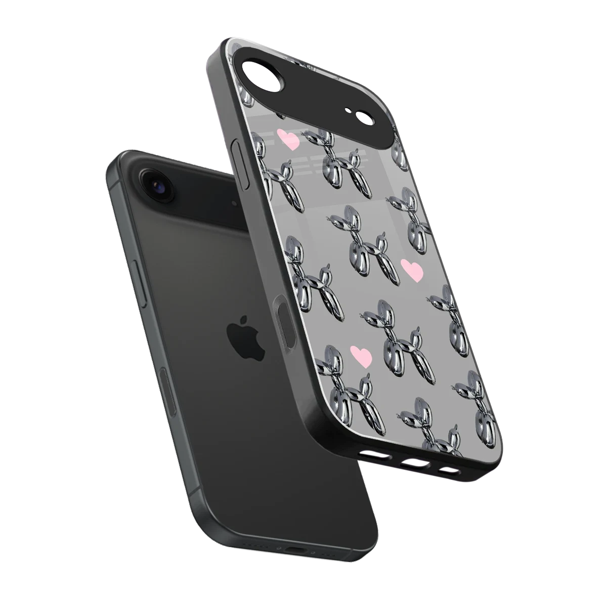 Metallic Pup sleek iphone air cover with tempered glass back and TPU edges