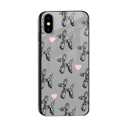 Metallic Pup sleek iphone x cover with tempered glass back and TPU edges
