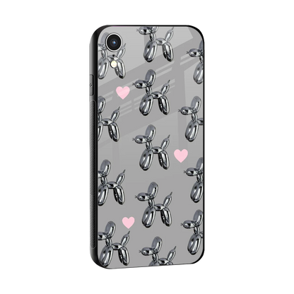 Metallic Pup sleek iphone xr cover with tempered glass back and TPU edges