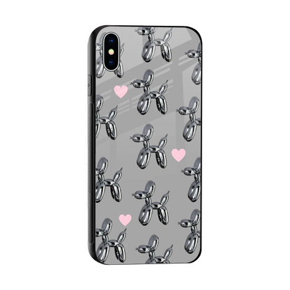 Metallic Pup sleek iphone xs max cover with tempered glass back and TPU edges