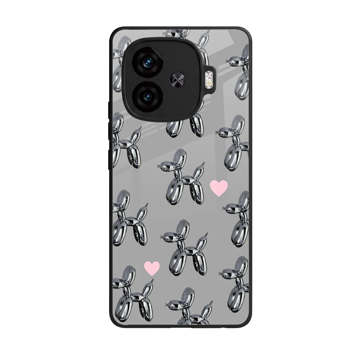Metallic Pup back phone cover | glass case for iqoo neo 10r 5g